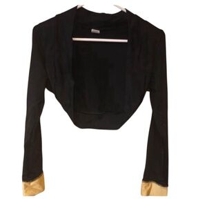 Black & Gold Bolero Jacket Sz Small